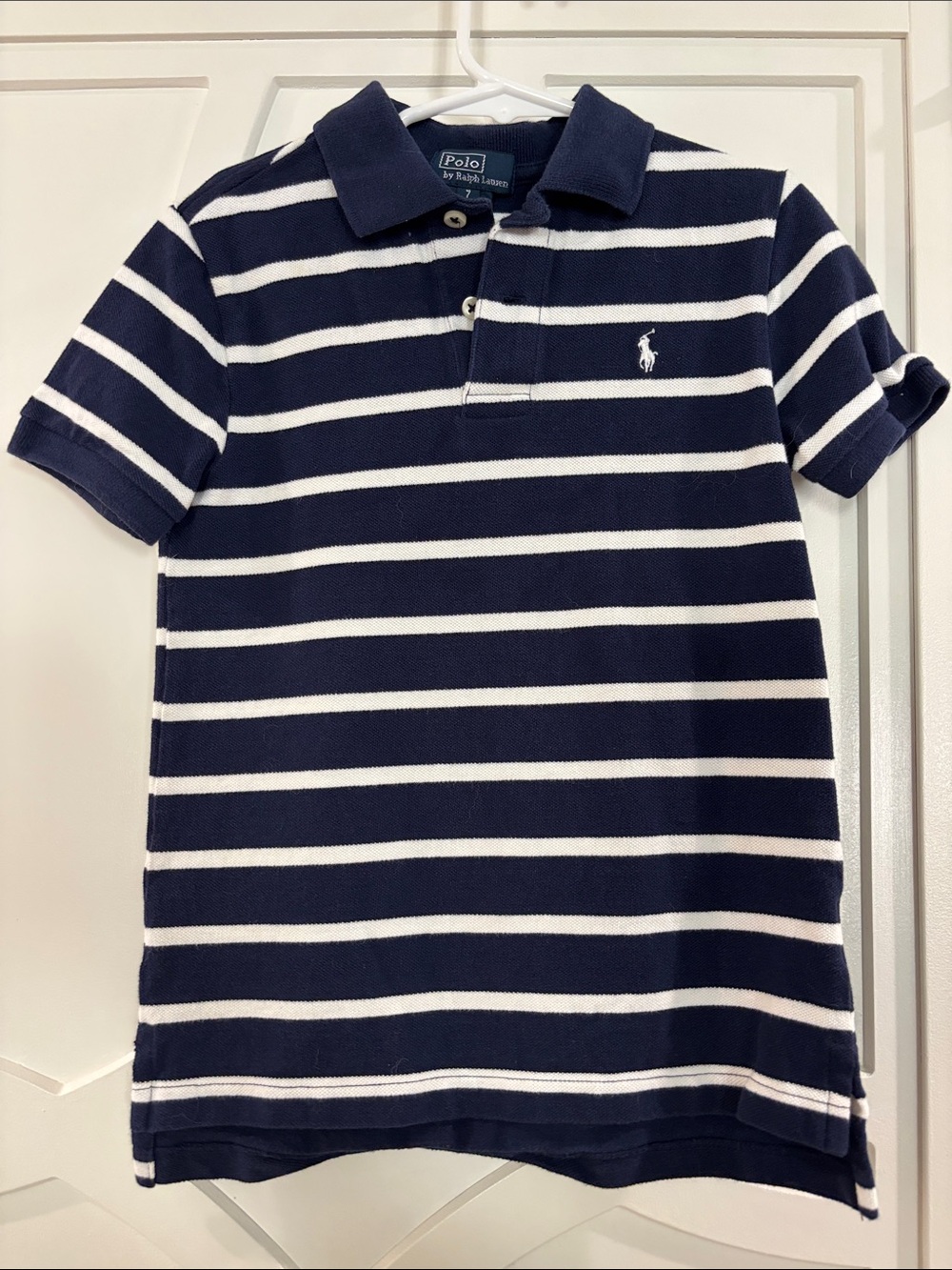 Polo by Ralph Lauren Navy & White Striped Kids Polo Shirt